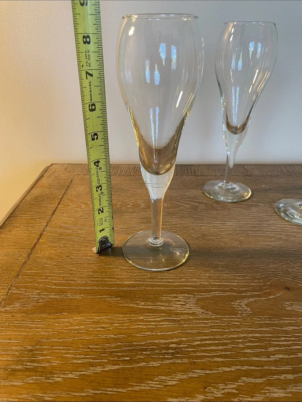 Clear Glass Champagne Flutes - Set of 3